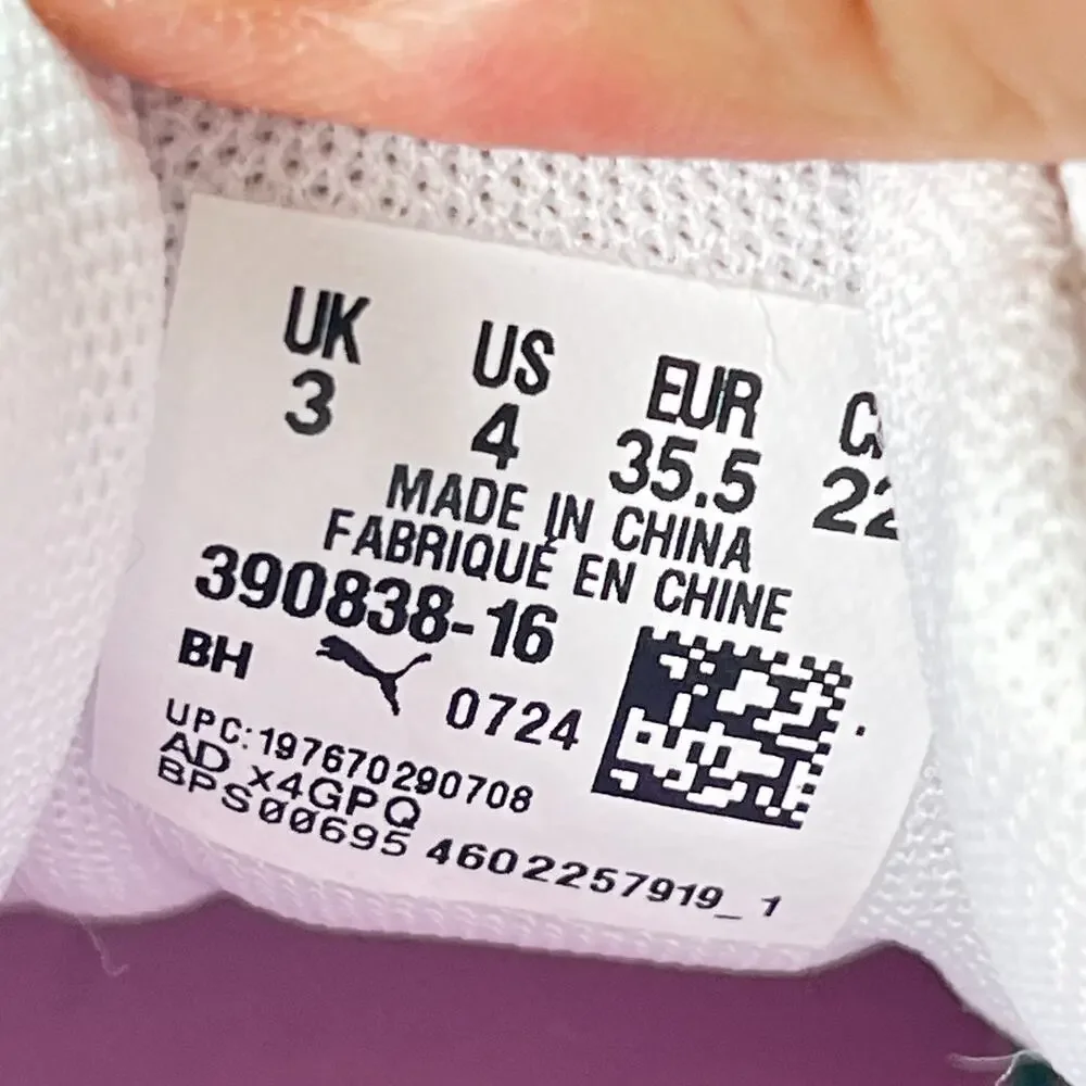 PUMA Trinity White Mint Mauve Chunky Lifestyle Sneakers 390838-16 Youth Size 4